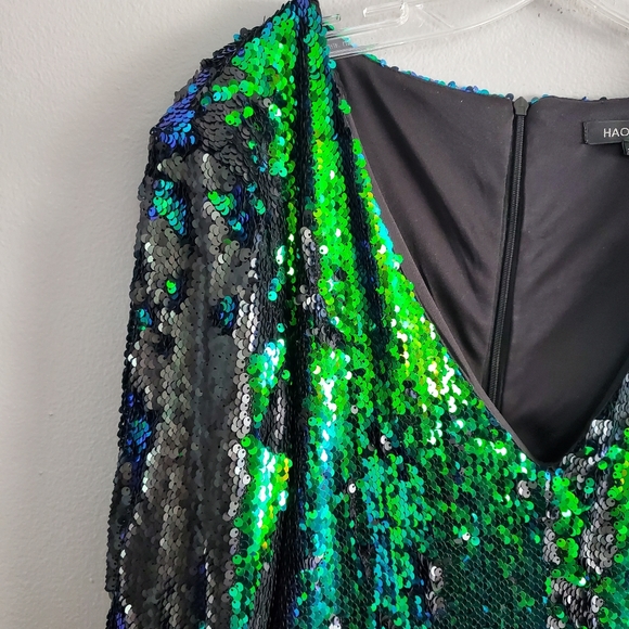 HaoDuoYi Women's Sparkly Sequin Deep V Neck Romper - Picture 6 of 14